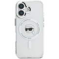 Karl Lagerfeld IML Karl Head Metal Frame MagSafe iPhone 16 átlátszó tok