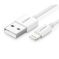 Ugreen cable USB 2.0 A lightning 2m, 5V/2.4A iPhone 7 / 7plus / 6S/ 6 / 6 Plus, iPhone 5s/5c/5, iPad Mini/Mini 2, iPad 1 M Fehér