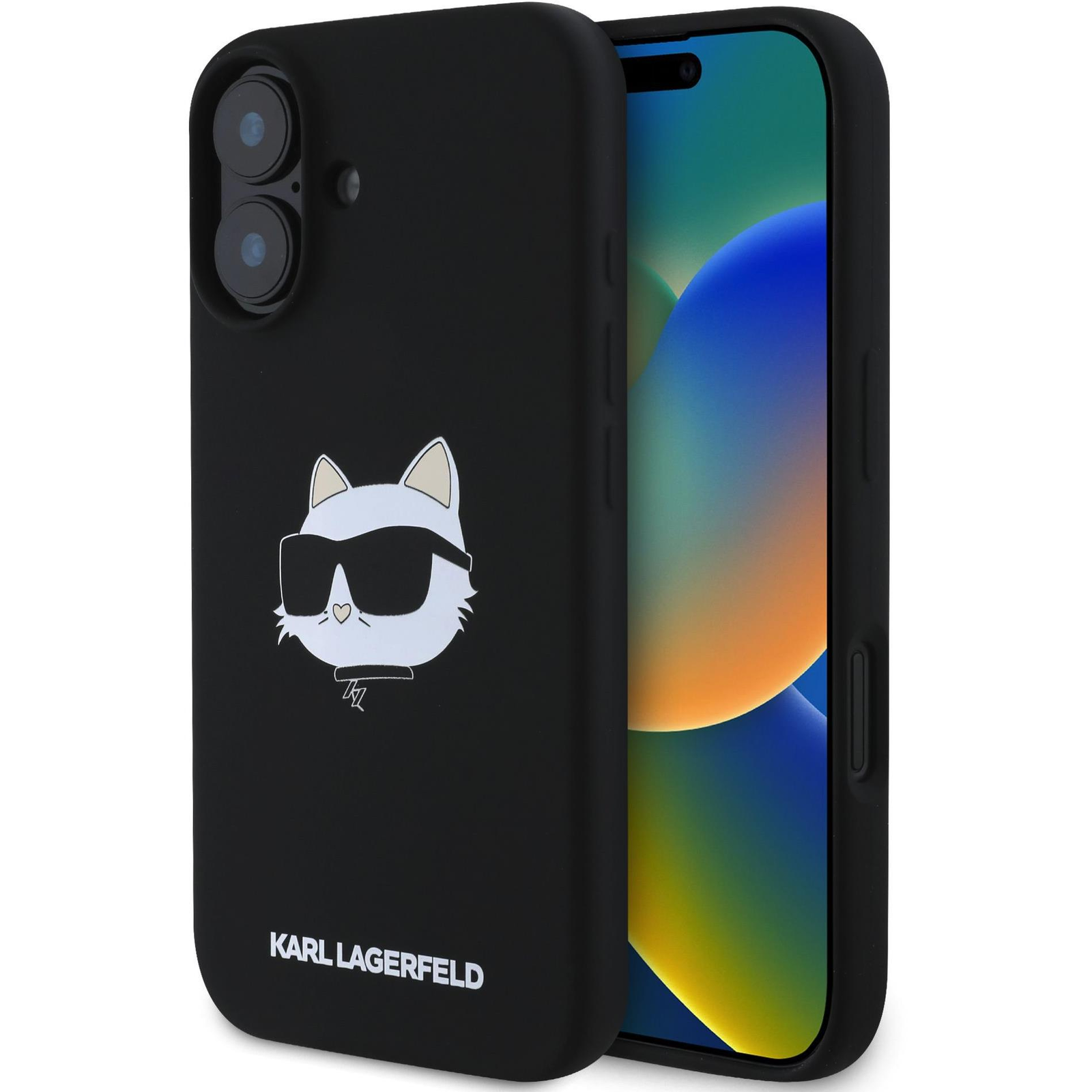 Karl Lagerfeld Liquid Silicone Choupette Head MagSafe iPhone 16 Black tok