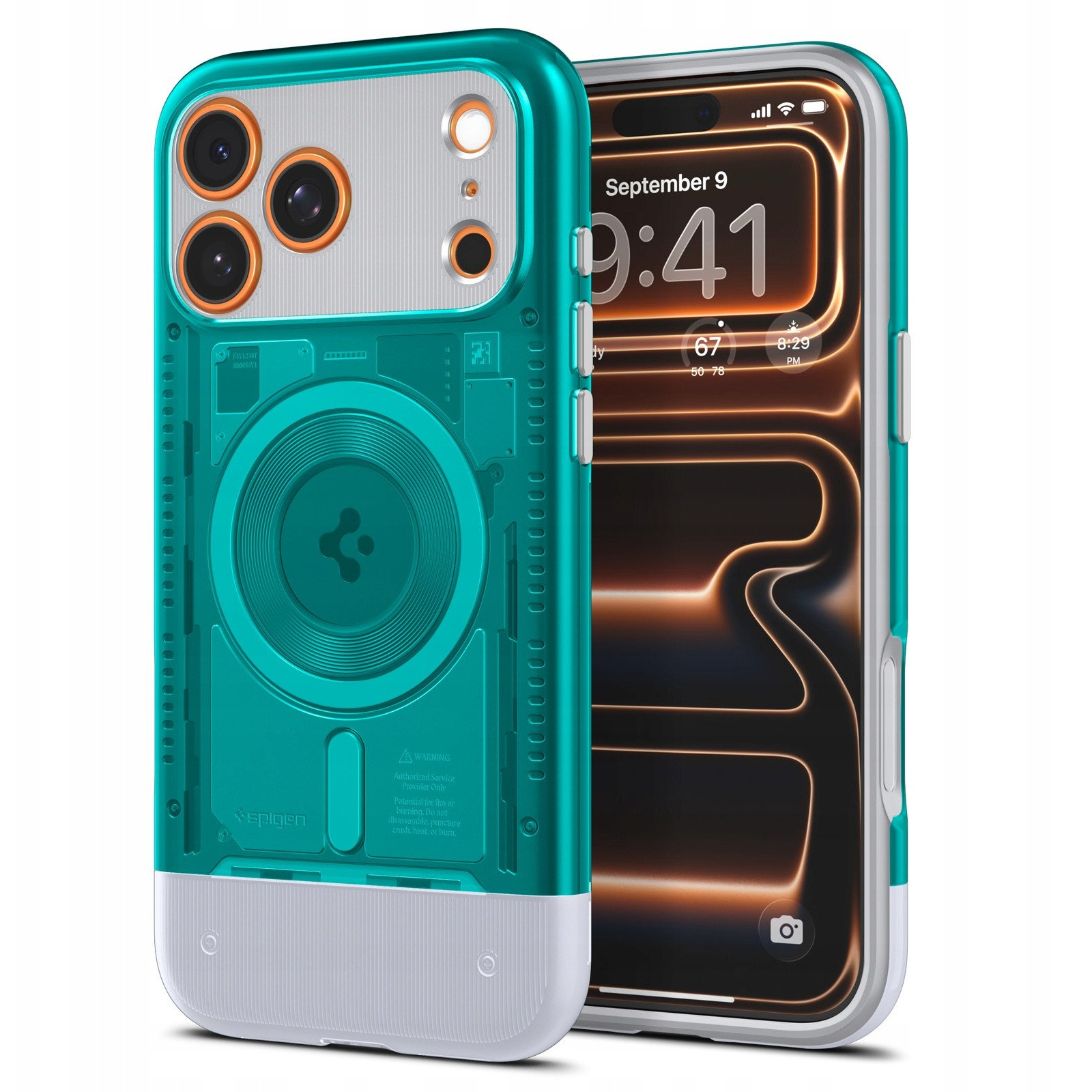 Spigen 295665 Classic C1 MagSafe case for iPhne 17 Pro Max Bondi Blue, Mobiltelefon tok